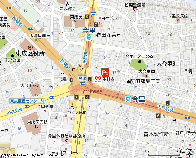 生野支店付近の地図